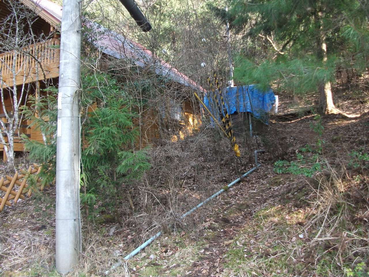 別荘地内の貯水槽